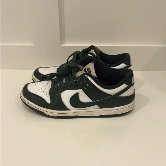 Nike Shoes Nike Green And White Msu Dunks Poshmark